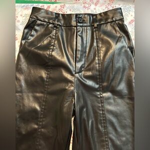 Women's Black Faux Leather Pants NWOT